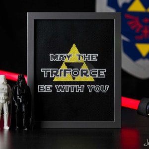 Cross Stitch PDF Pattern: May the Triforce Be With You