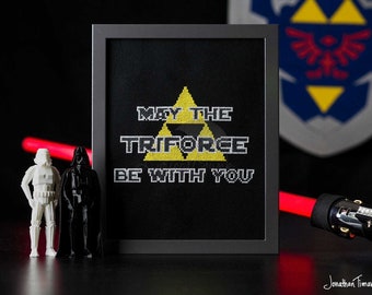 Cross Stitch PDF Pattern: May the Triforce Be With You