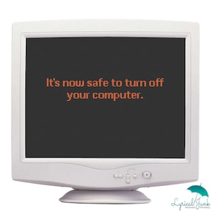 Cross Stitch PDF Pattern: Safe Shut Down