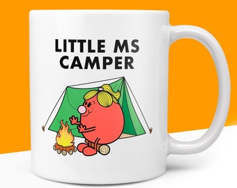 Novelty LITTLE MS CAMPER Mug Funny Women's Miss Her Gift Secret Santa Present Ceramic Novelty Birthday Christmas 10oz Coffee Cup