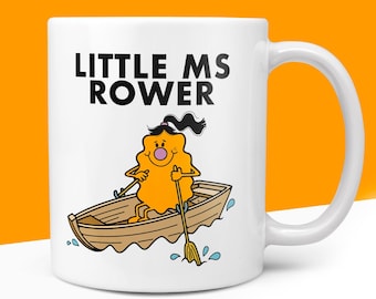 Novelty Little Ms ROWER 10oz Coffee Mug - Rowing Gifts For Her Miss Female Team Rowing Water Sports Gift Birthday Christmas