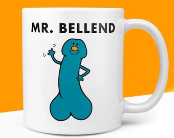 Novelty Mr BELLEND Mug Funny Men Mr Him Gift Secret Santa Present Unique Ceramic Novelty Office Birthday Christmas 10oz Coffee Tea Cup