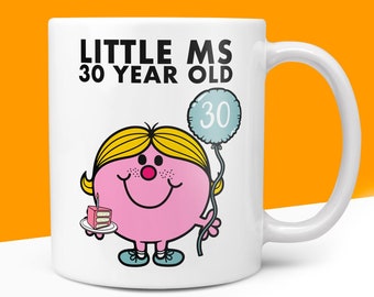 Custom Novelty Little MS BIRTHDAY Mug Funny Womens Miss For 16, 21, 30, 25, 40, 50, 60th Ladies Gift Present Unique Ceramic Novelty Birthday