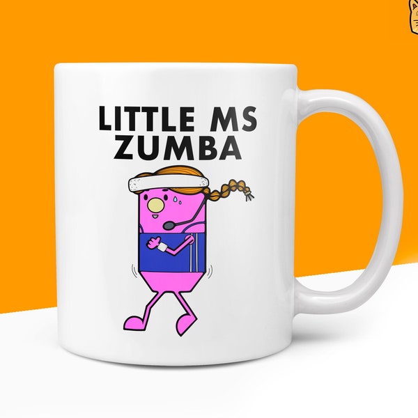 Novelty Little MS ZUMBA 10oz Coffee Mug - Gift For Her Miss Class Teacher Gym Gift Idea Female Secret Santa Gifts Birthday Christmas Present