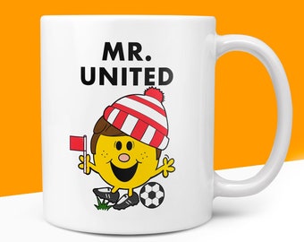 Novelty MR UNITED Men's Football Merchandise Boys Men Gift For Him FC Gifts 10oz Coffee Tea Mug