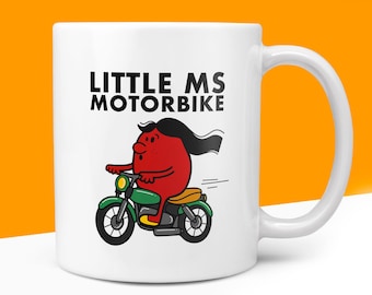 Novelty Little Ms MOTORBIKE Stink 10oz Coffee Mug - Gifts For Motorcycle Rider Female Fun Novelty Coffee Cup For Miss Her