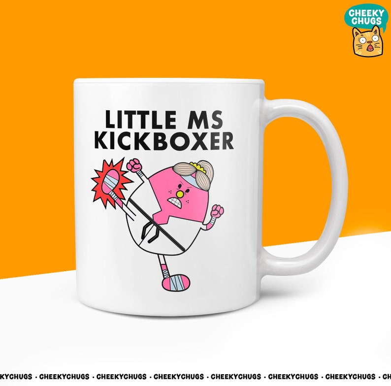 Novelty LITTLE MS KICKBOXER Mug Funny Women Mr Her Gift Secret Santa