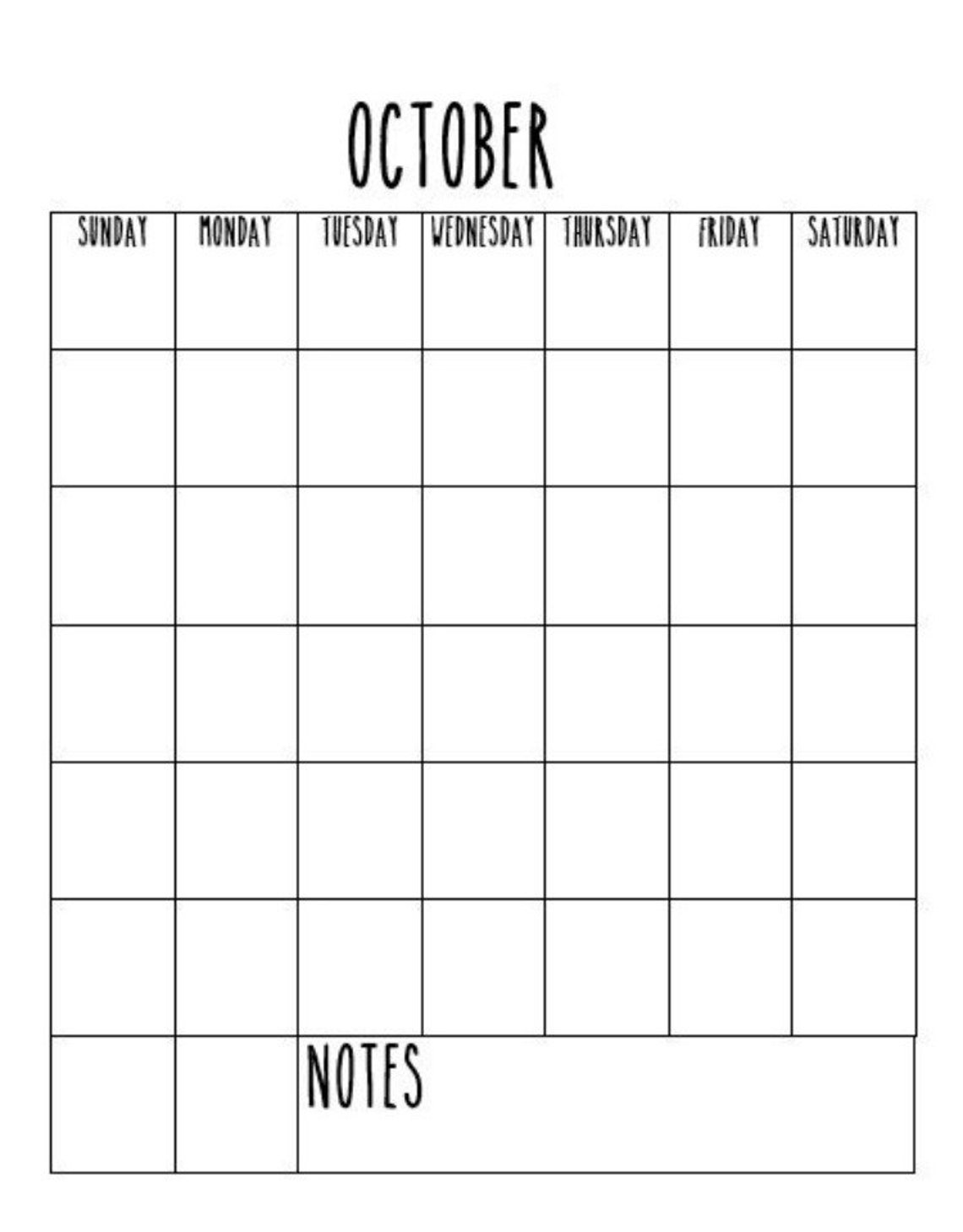 Rae Dunn Inspired Printable Calendar Printable Calendar Blank Etsy