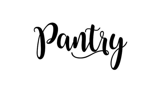 Pantry Vinyl Decal Kitchen Pantry Decal Pantry Sign Vinyl Etsy