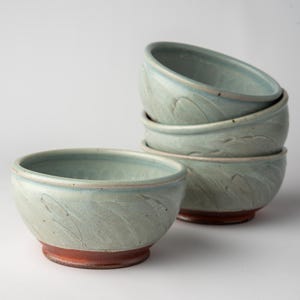 Handmade Wood Fired Stoneware Bowl: Seagrass Pottery (2 Cup)