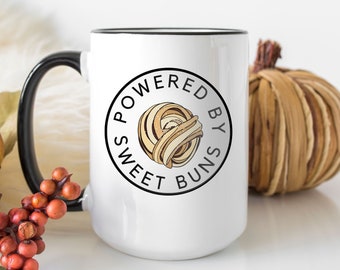 Powered by SWEET BUNS Sticker Swedish Cardamom Buns Vinyl all weather Stick On Nordic Pride