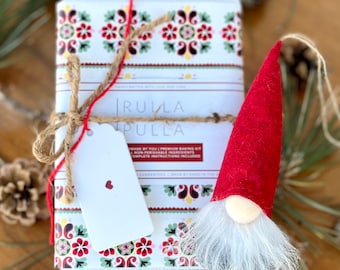 Christmas Cardamom Braid Bread Baking Kit Gift Box Set with Nordic Gnome