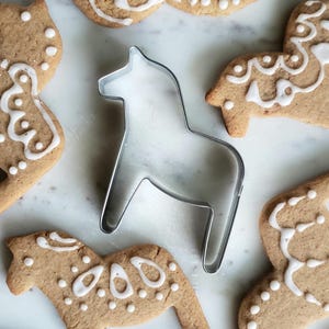 Swedish Dala Horse Cookie Cutter: Stainless Steel, Made in Sweden