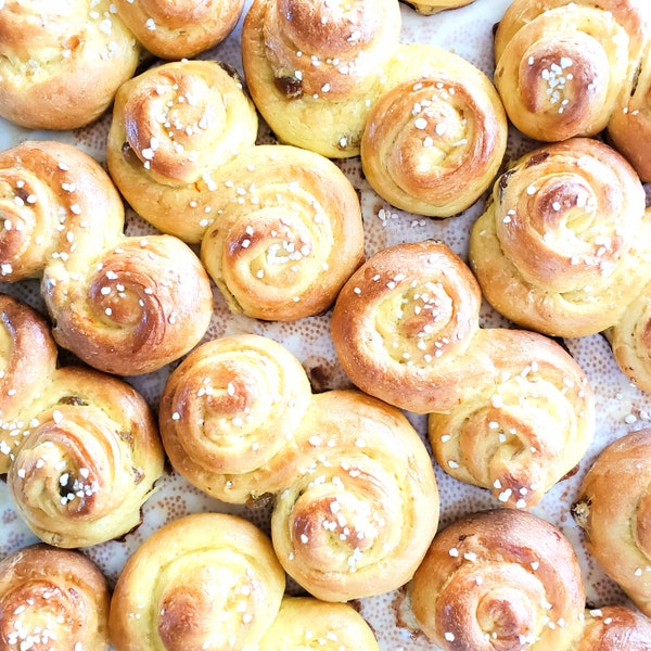 St Lucia Saffron Buns DIY Baking Kit, Nordic Christmas Gift