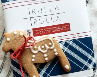 DIY Christmas Nordic Gnome Cookie Kit Gift Set, Scandinavian Gingerbread Baking Gift, Scandi Baking Craft Kit Unique Gift