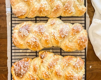 Kardamom Brot BAKING Kit, geflochtenes finnisches Pulla Süßes Brot, DIY Bastelset, Familie Aktivität für alle Altersgruppen, DIY Backbox