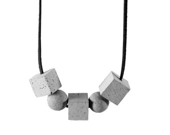 concrete jewelry, geometric necklace, concrete necklace, architecture jewelry, bijoux beton, architect gift, beton necklace,