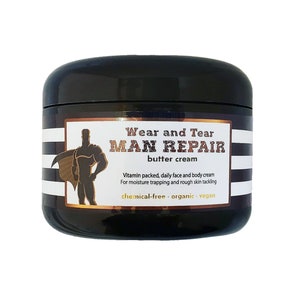 Man Repair Cream – reichhaltige, gesunde, biologische/vegane Gesichts- und Körperpflege für den täglichen Gebrauch für Männer. *SCROLLEN SIE DURCH DIE BEWERTUNGSBILDER, um die VIELEN Wirkungsmöglichkeiten zu erfahren!