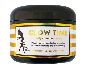 Glow Time! - A sexy all-natural shimmer butter that ALSO does way more! *SCROLL review images to see SO many ways it can help! vegan/organic