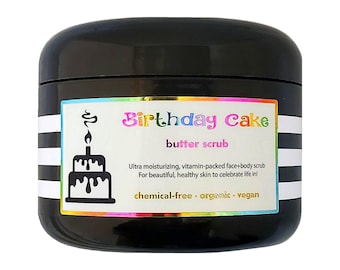 Birthday Cake Scrub - A heavenly natural vitamin-packed scrub for daily use & more! *SCROLL review images to see SO many ways it can help!