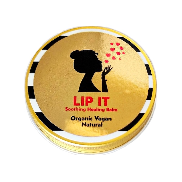 LIP IT - Large 2 oz Long-lasting barrier of soothing luscious hydration for dry/chapped/cracked lips. VEGAN/Non-sticky/no lanolin no beeswax