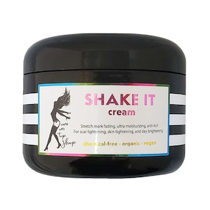 Shake It cream - After pregnancy (or any time) multipurpose organic/vegan body butter *SCROLL review images to see SO MANY ways it can help!