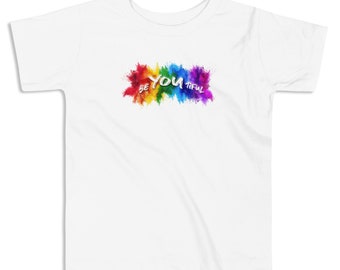BeYOUtiful TODDLER t-shirt | Inspirational shirt, Rainbow gift, Love yourself, Self help shirt, For Positivity, Soft stylish toddler tee