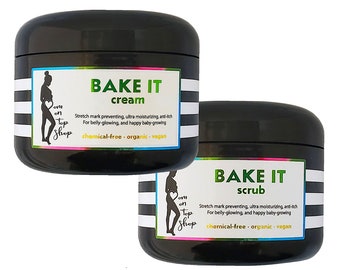 Save big! Bake It scrub+cream - During pregnancy, multipurpose, organic/vegan **SCROLL review images to see SO MANY ways it can help!