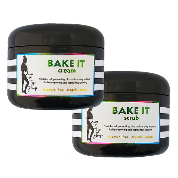 Save big! Bake It scrub+cream - During pregnancy, multipurpose, organic/vegan **SCROLL review images to see SO MANY ways it can help!