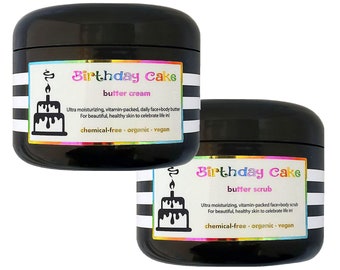 Save big! Birthday Cake scrub+cream -Rich, vitamin-packed, for daily use & more! *SCROLL review images to see SO many ways it can help!