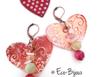 Boucles d'oreilles upcycling de la collection Alluminium.