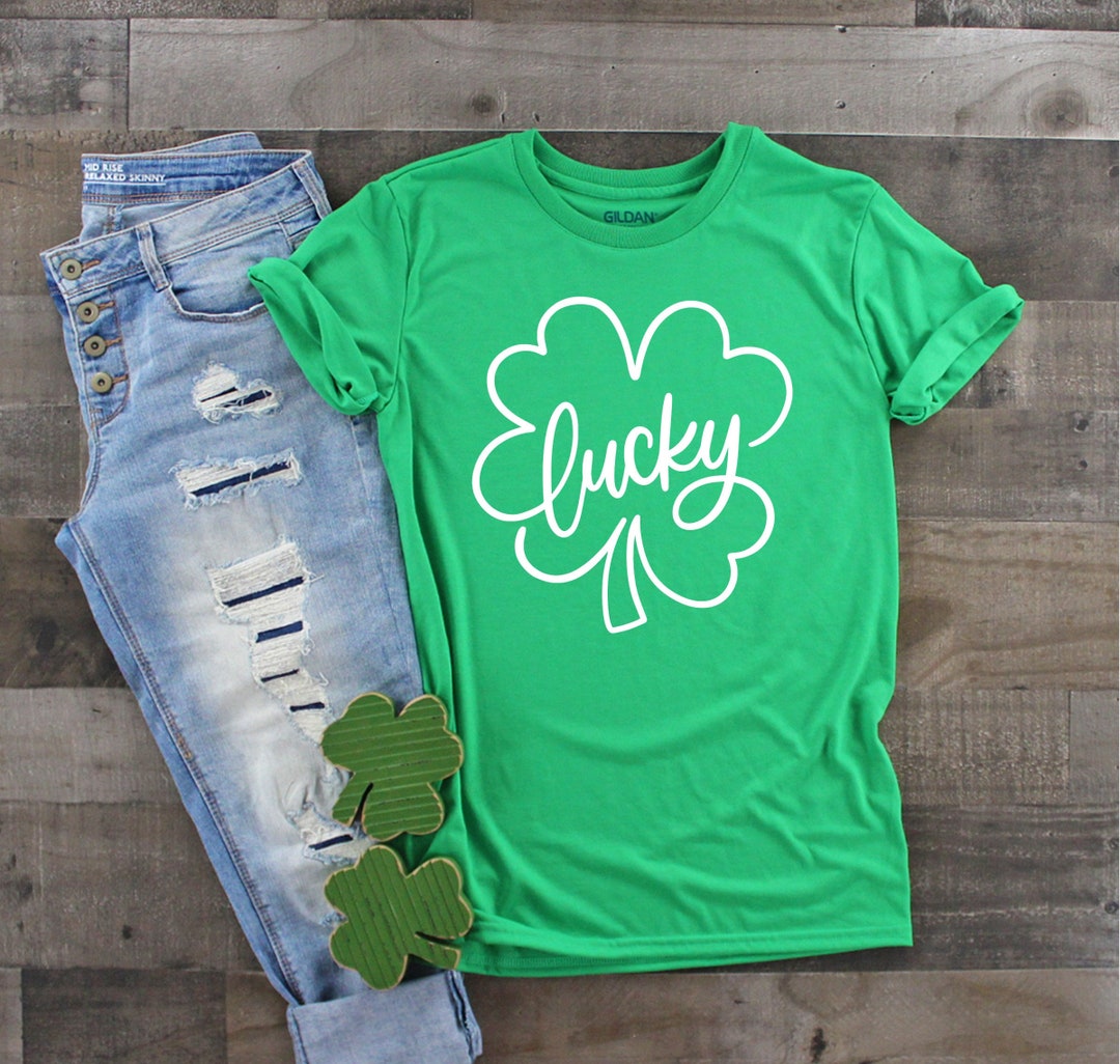 Lucky Shamrock PUFF Tee St. Patrick's Day Tee Graphic Tee - Etsy