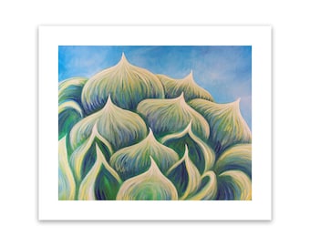 Succulent Wall Art Print: Desert Botanical Illustration, Boho Decor