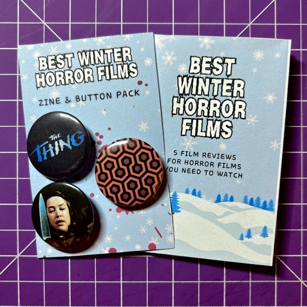 Best Winter Horror Films Zine + Button Pack