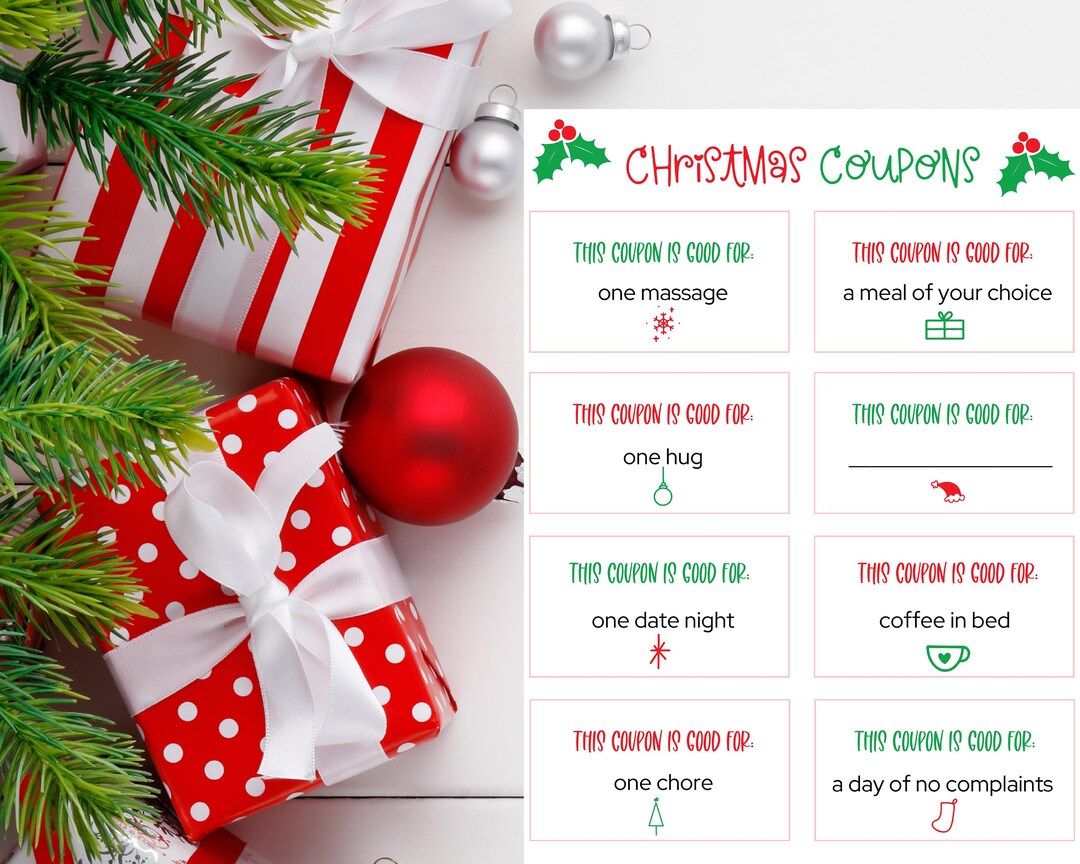 Christmas Coupons (instant Digital Download)