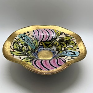 one of a kind upcycled decoupaged henri matisse glass bowl perfect as a housewarming gift or for a lover of matisse's art