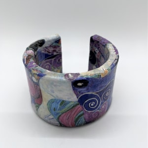 original one of a kind upcycled klimt bracelet