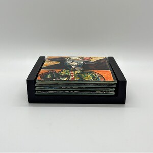 one of a kind upcycled decoupaged pablo picasso coasters perfect for a housewarming, birthday or holiday gift for a lover of picasso&#39;s art
