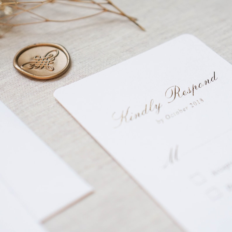 Gold Foil Wedding Invitation Gold Foil Print Gold Foil Etsy