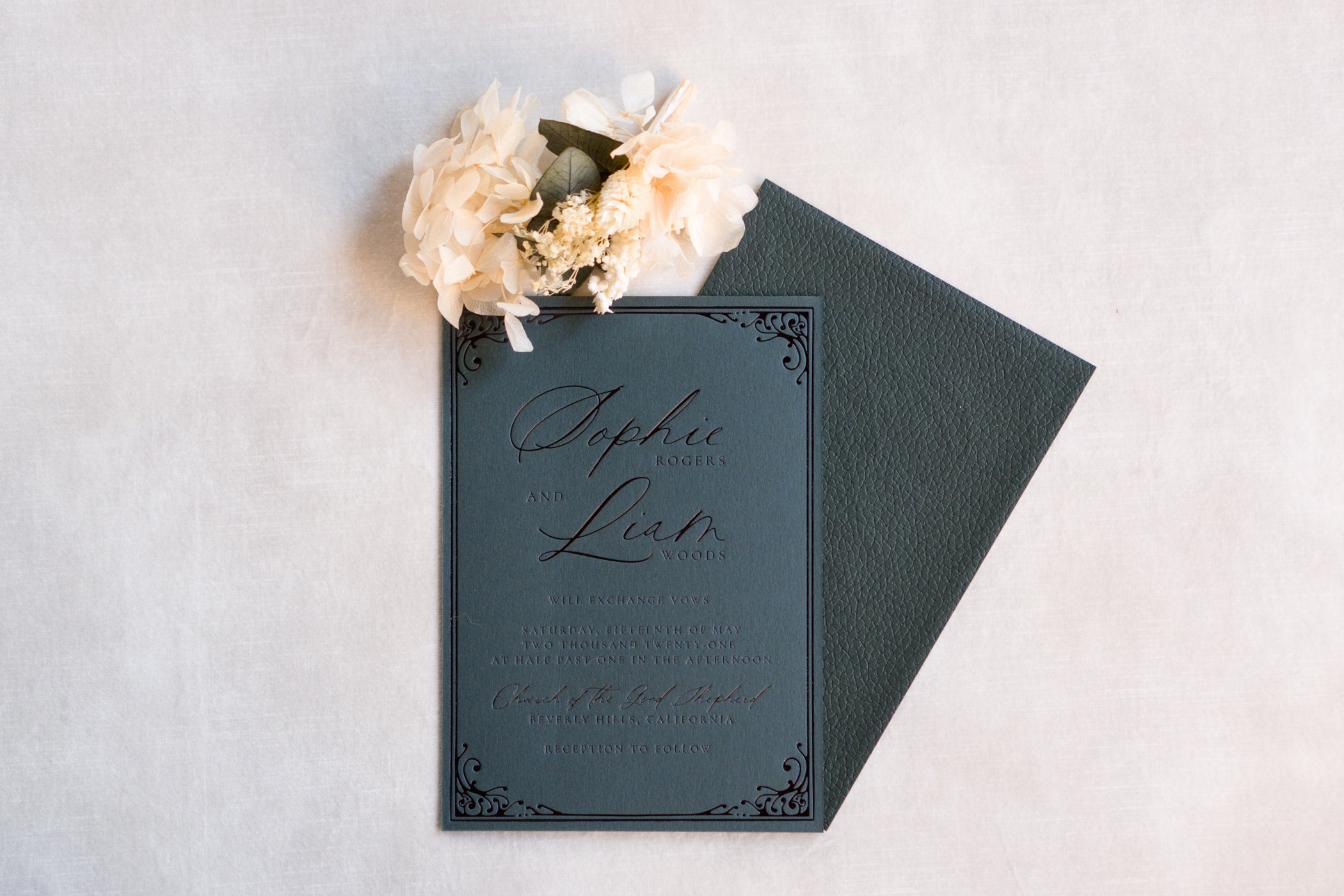 Wedding Invitation Leather wedding invitation Luxury Etsy