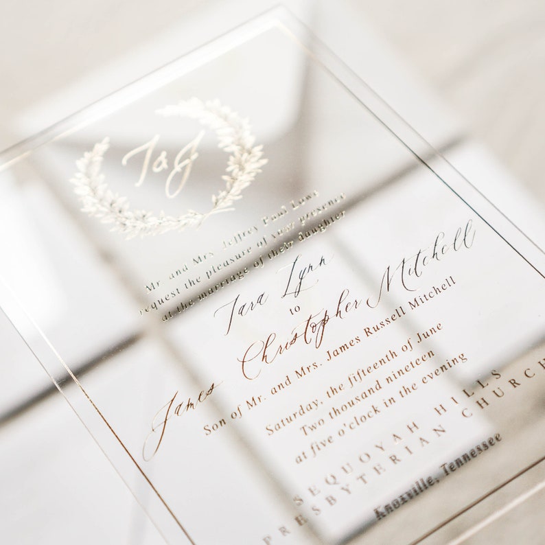 Invitaciones De Metacrilato