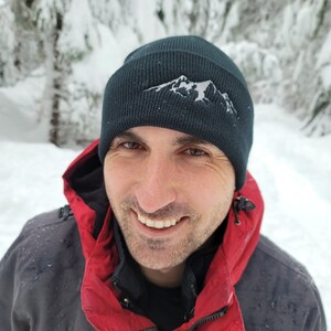 Mountain Beanie Hat - Black main image 1