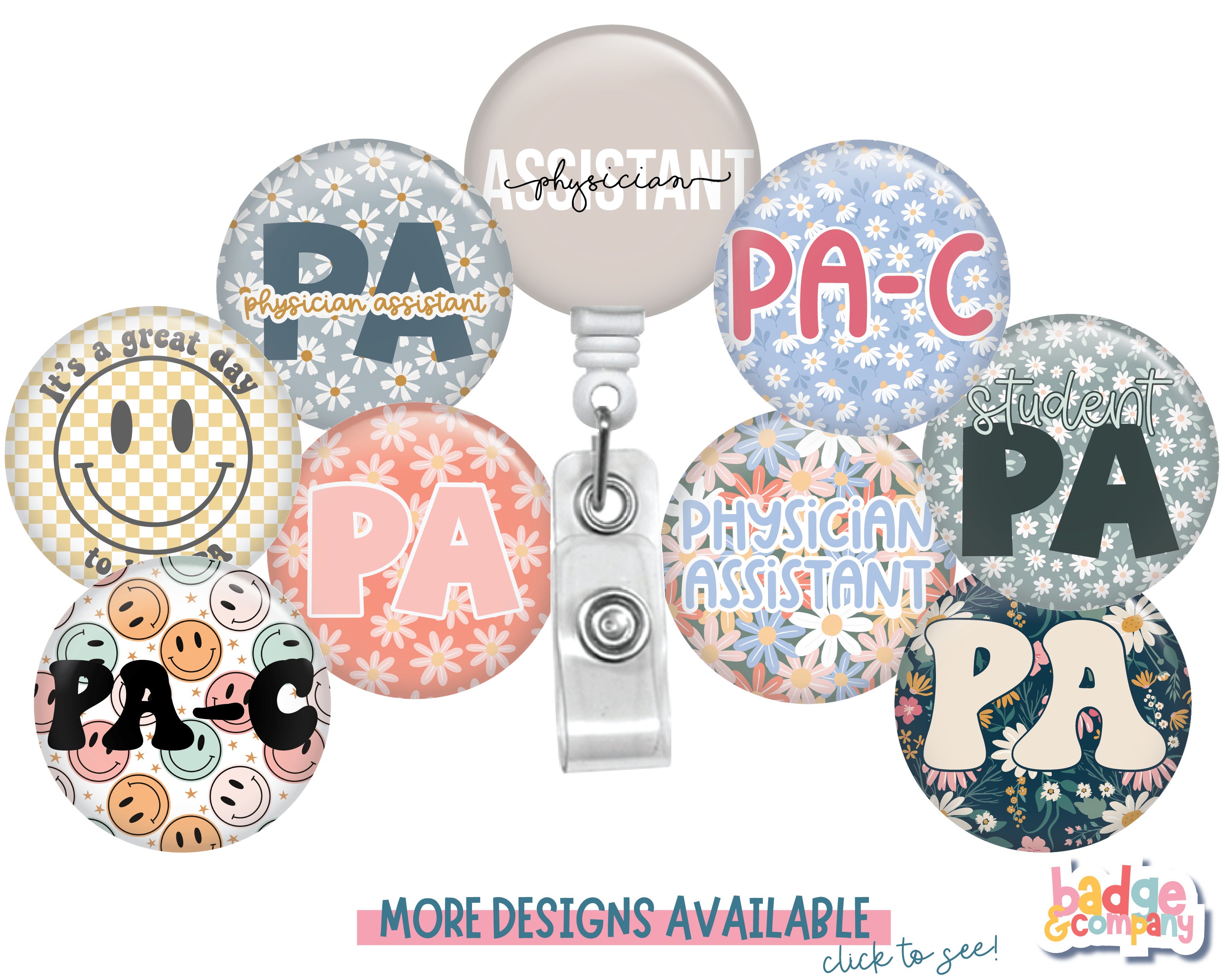  Hanging Name Tag Reel, Stitch Badge Reel, Clip-on Reel Key  Chain, ID Card Reel, Neck Strap, Secures to Chest with Clip, Nurse,  Employee ID, Name Tag, Pass Case, Anti-Lost, Telescopic 