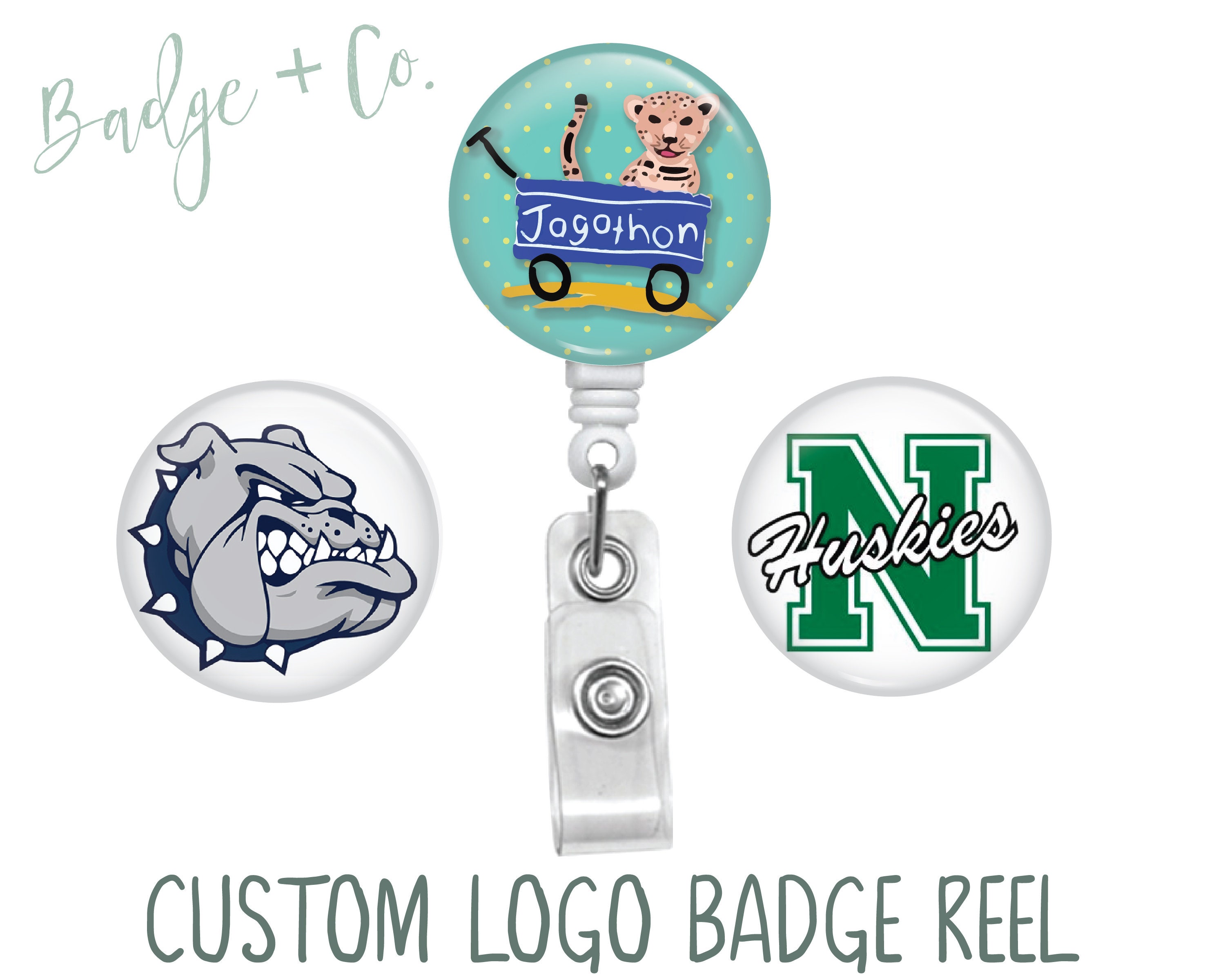 Personalized Logo Badge Reel Customized Retractable ID Holder Gift -   Ireland
