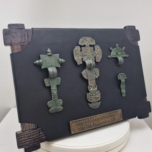 Anglo-Saxon Brooch Collection, 5th–7th Centuries AD, Historical Replicas, Museum-Style Wall Display, Archaeology Decor