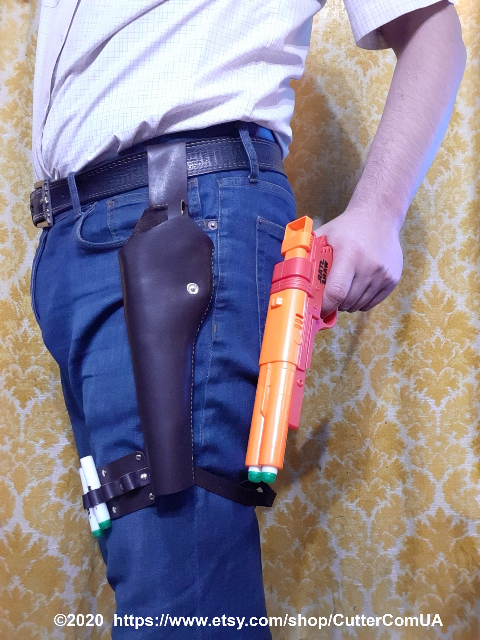 Leather Holster for Nerf Qi'ra Blaster Pdf Pattern and a Etsy