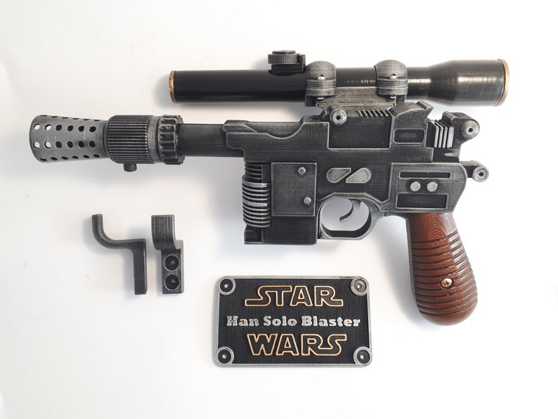 Star Wars blaster DL-44 Han Solo blaster REMOVABLE | Etsy