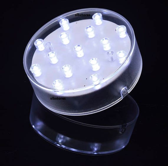 15 Led White Round Light Base With For Wedding Party Event Etsy