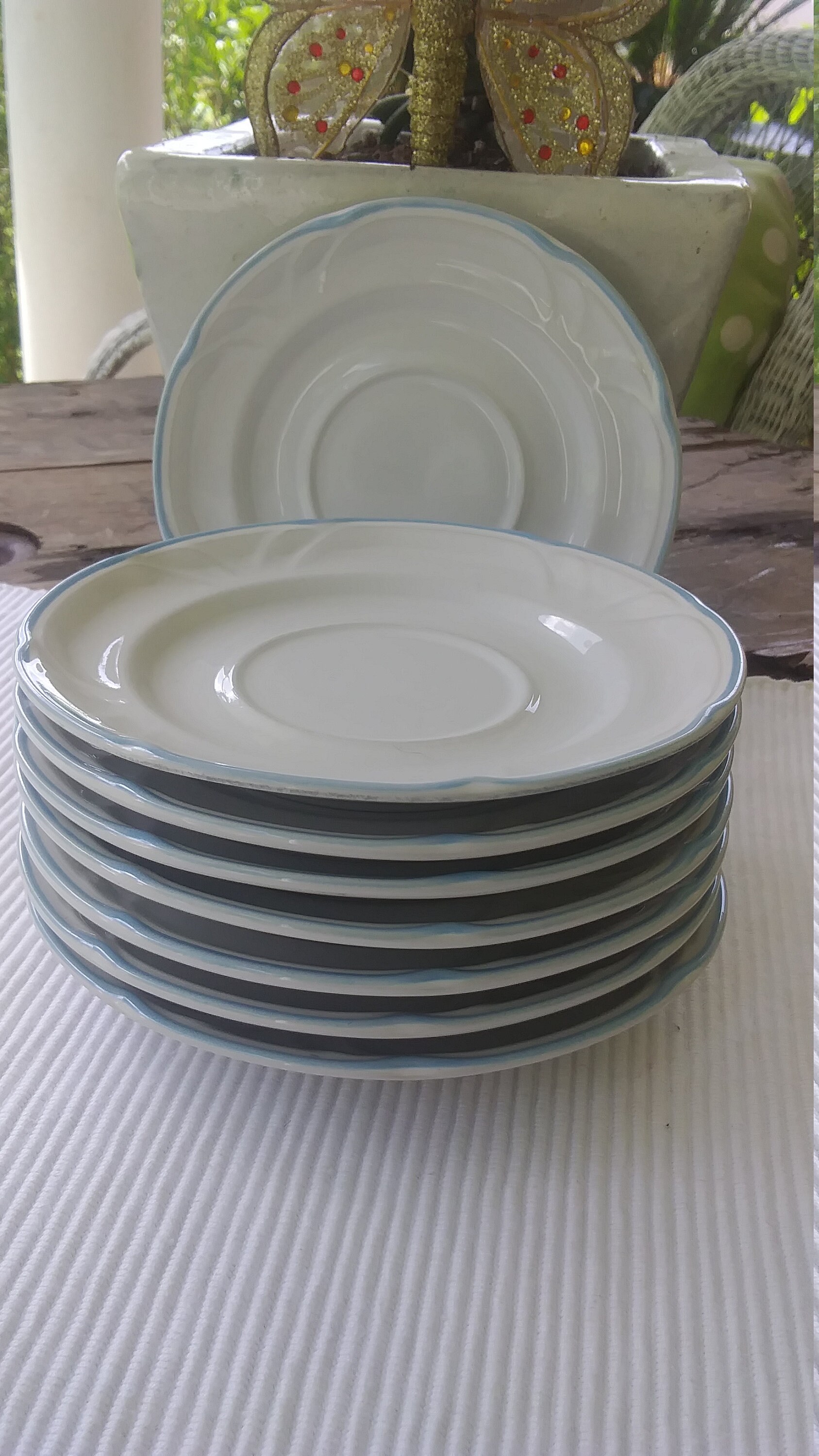 Johann Haviland Country Basket Collection Saucer Japan. White Etsy