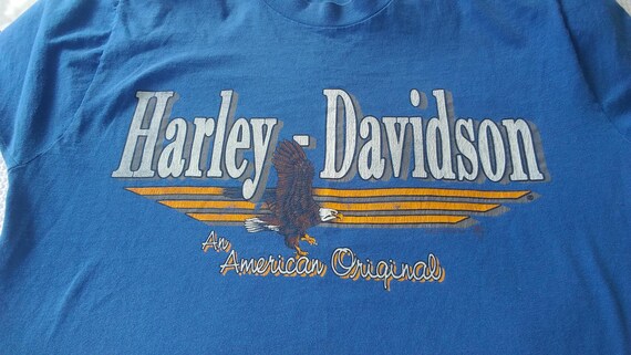 1980's Harley Davidson Tee, Royal Blue 